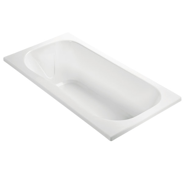 MTI Baths 72" x 36" Drop in Whirlpool Acrylic Bathtub with